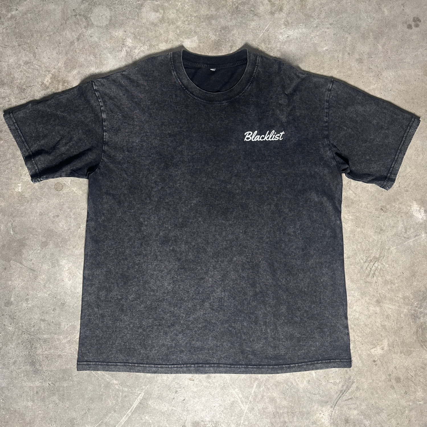 Baseline Acid-Wash Tee — Black | Baseline Drop 001 · Blacklist 