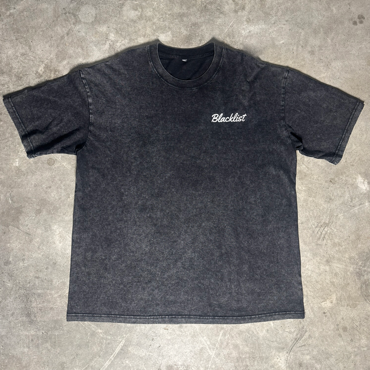 Baseline Acid-Wash Tee — Black | Baseline Drop 001 · Blacklist 